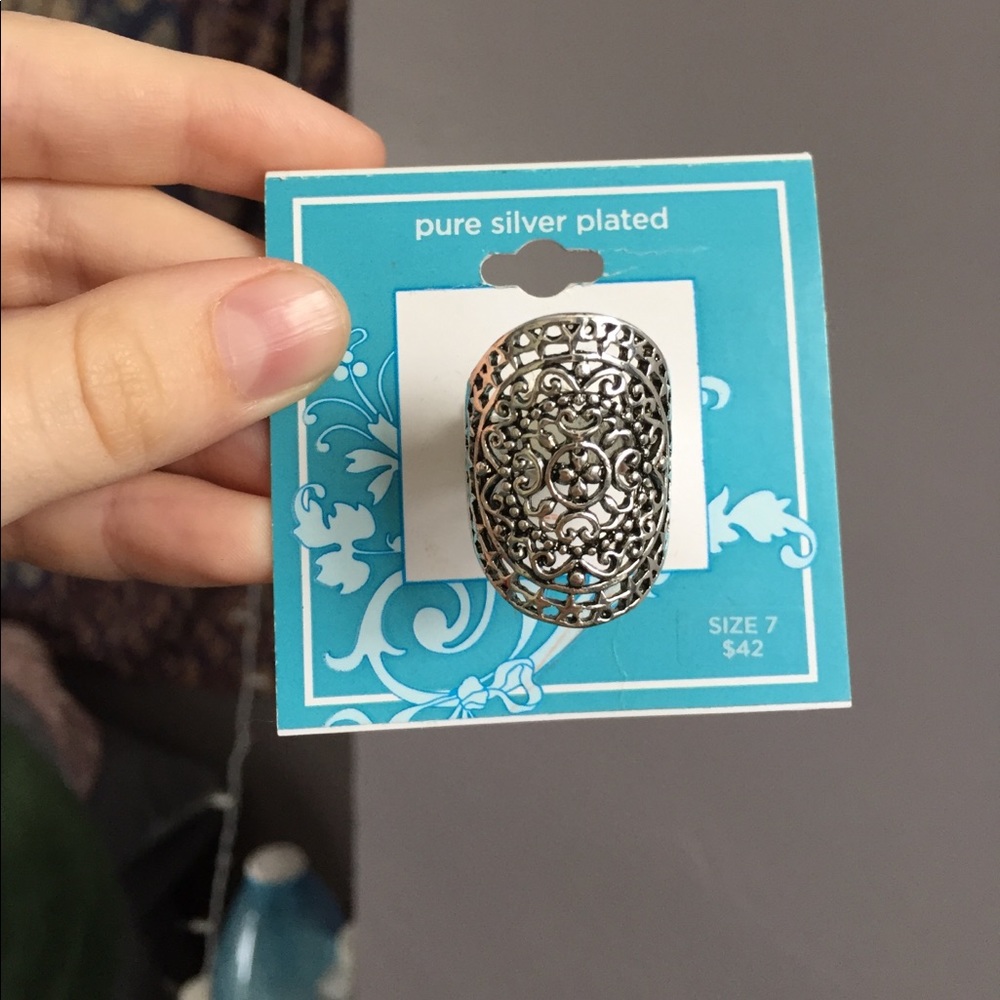 Silver Mandala Design Ring